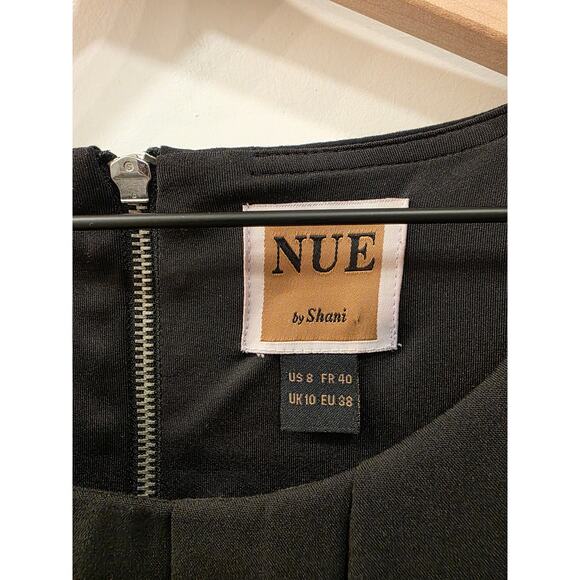 Nue by Shani Black Sheath Dress with Pleated Front - Picture 4 of 10